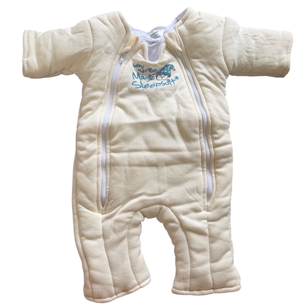 Baby Merlin's Magic Sleepsuit Yellow Cotton Transition Swaddle Small 3-6 Months